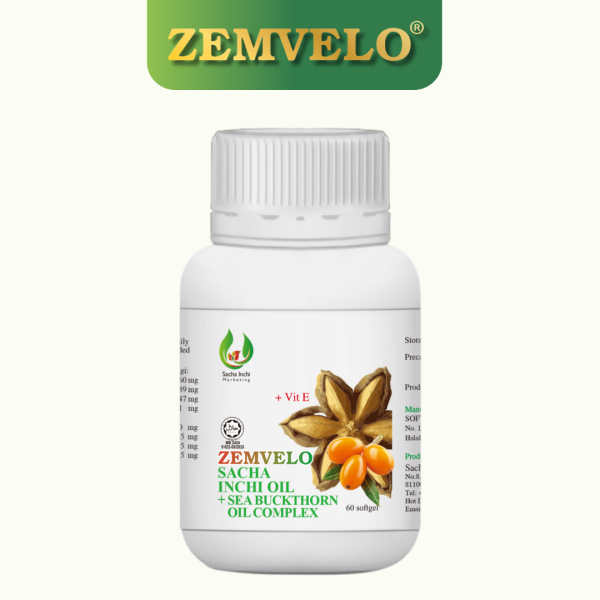 Zemvelo Sacha Inchi Oil + Sea Buckthorn Oil Complex Softgel