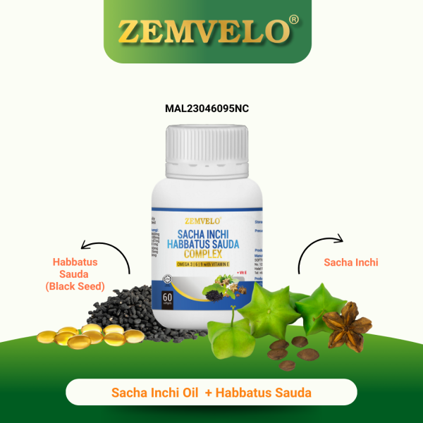 Zemvelo Sacha Inchi Habbatus Sauda Complex Softgel
