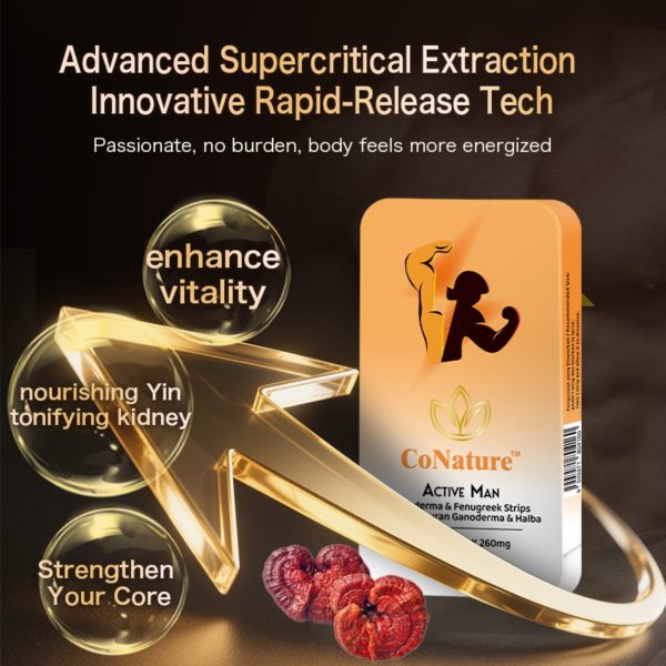 Conature Active Man Supplement | Ganoderma & Fenugreek | Energy Boost